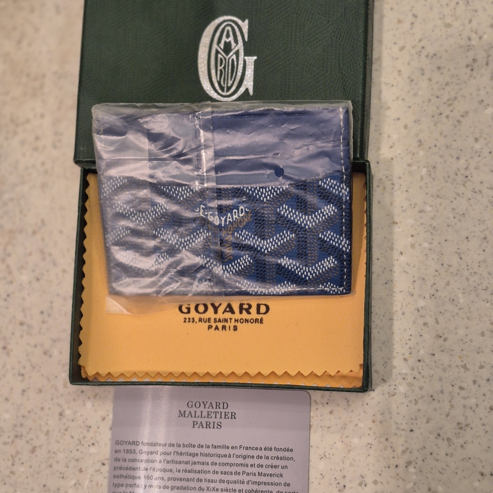 Goyard Blue Cardholder Wallet